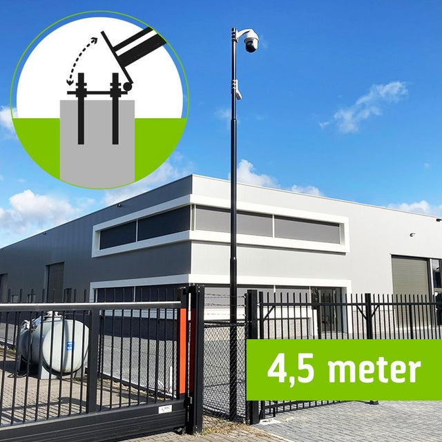 cameramast_met_kantelanker_verjongd_met_inspectieluik_4_5_meter