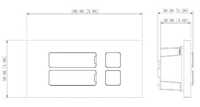 Dahua VTO4202F-MB2. Bouton de sonnette double