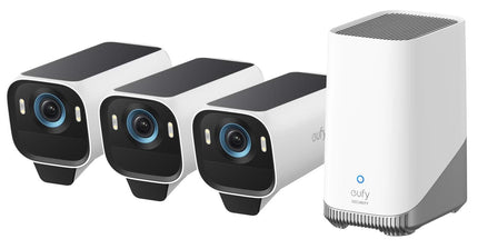 Eufy EufyCam S3 Pro, 3-pack med HomeBase 3