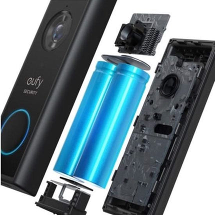 Sonnette vidéo Eufy, résolution 2K, batterie rechargeable, extension à Homebase