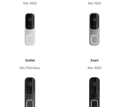 Ajax Systems Ajax Systems Dörrklocka, 4 MP kamera med inbyggd AI och PIR-sensor