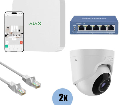 Ajax Systems Ajax Systems Kit 2x Tourelle, NVR et câblage