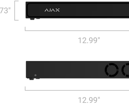 Ajax Systems Ajax Systems NVR H2DAC Recorder 16 Channels, 4K HDMI Without PoE, Black