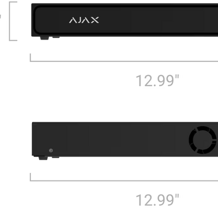 Ajax Systems Ajax Systems NVR H2DAC Enregistreur 16 canaux, 4K HDMI Sans PoE, Noir