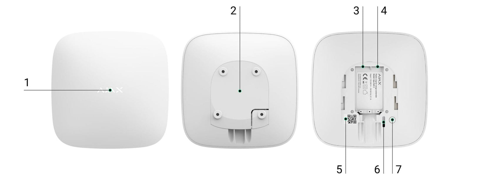 Ajax Systems Rex 2 - Repeater / Räckviddsförlängare