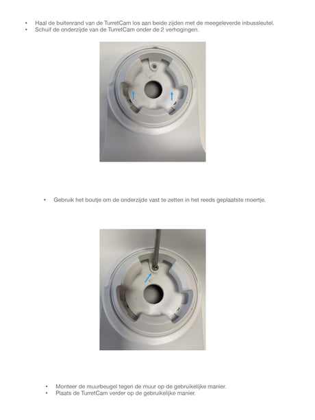 Ajax Systems Muurbeugel adapter Wit voor TurretCam