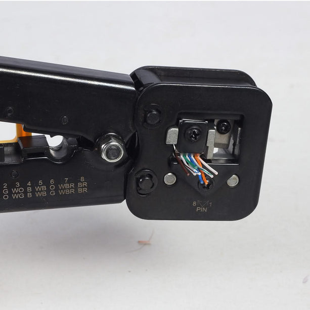 alarm system expert alarm system expert T-WC-05 Universelle modulare Crimpzange, RJ45 / RJ12 / RJ11 für Durchsteckverbinder