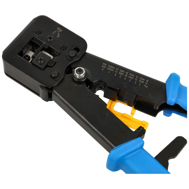 alarm system expert alarm system expert T-WC-05 Universelle modulare Crimpzange, RJ45 / RJ12 / RJ11 für Durchsteckverbinder
