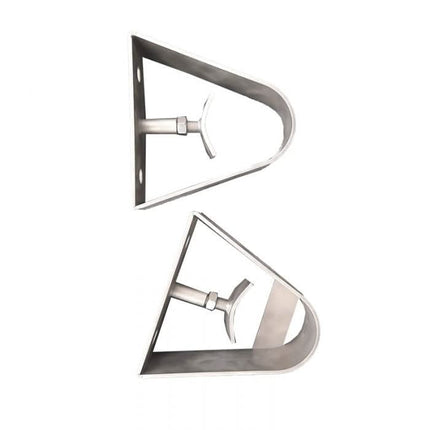 AlarmsystemExpert.de Kameramast 2 Meter Ø 90mm mit Wandhalterung aus Edelstahl