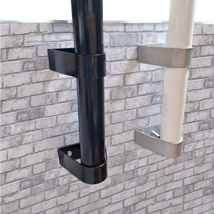 AlarmsystemExpert.co.uk Kameramast 3 meter Ø 90 mm med väggfästen i rostfritt stål