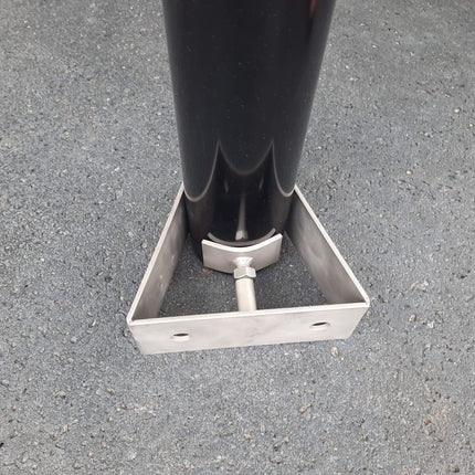 AlarmsystemExpert.co.uk Kameramast 3 meter Ø 90 mm med väggfästen i rostfritt stål