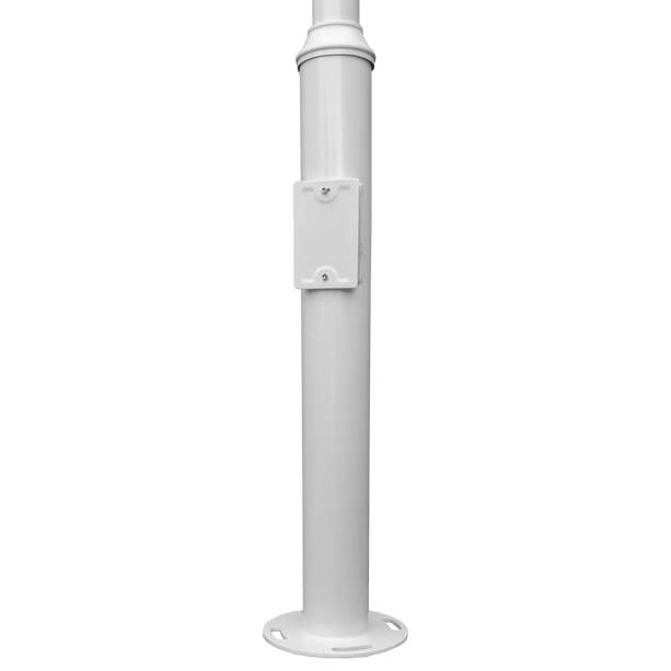 AlarmsystemExpert.co.uk Mât de caméra 4.5m Blanc, Acier galvanisé, Paratonnerre