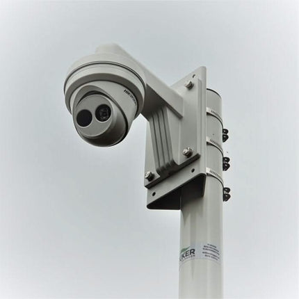 AlarmsystemExpert.nl Camera mast movable aluminum 3 meters Ø 90mm with tile frame