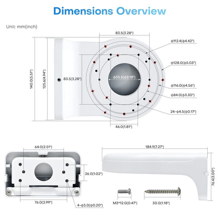 AlarmsysteemExpert.nl AlarmsysteemExpert.nl Camerasteun voor Hikvision en Dahua camera's