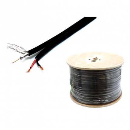 Alarm SystemExpert.co.uk Câble combiné coaxial RG59 avec câble d'alimentation DC, 100 mètres
