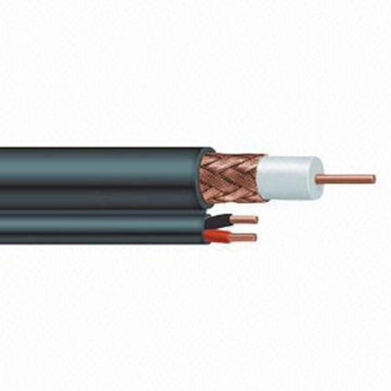 Alarm SystemExpert.co.uk Câble combiné coaxial RG59 avec câble d'alimentation DC, 100 mètres