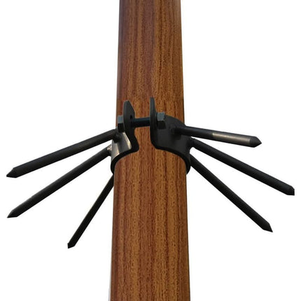 Alarm SystemExpert.co.uk Structure en bois foncé mât à caméra avec ancre basculante 4 mètres