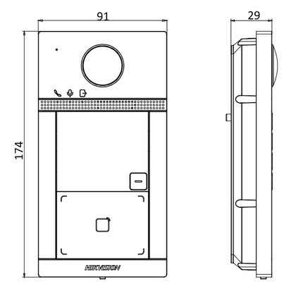 AlarmsysteemExpert.nl AlarmsysteemExpert.nl DS-KV8413-WME1/FLUSH Inbouw 4 beldrukkers IR verlichting PoE 12v