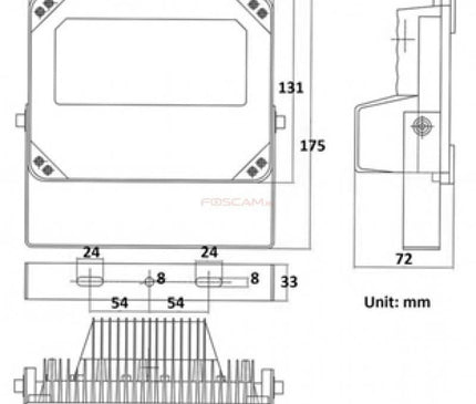 Alarm SystemExpert.co.uk IR-lampa, spotlight 90 graders vinkel, 16 meters räckvidd, PoE-driven