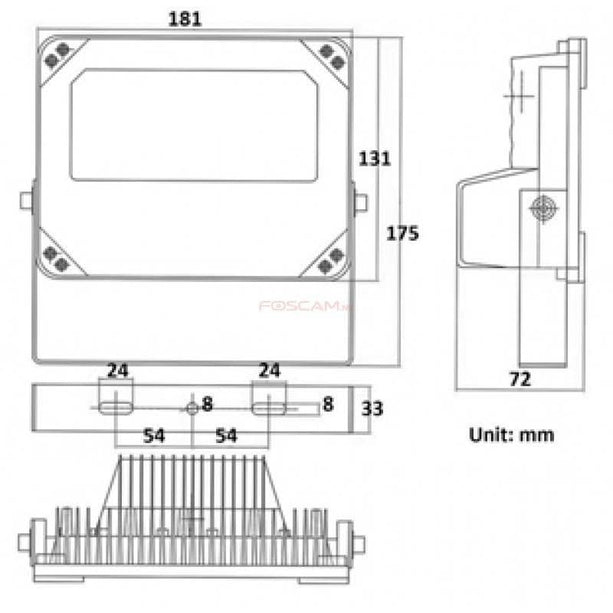 Alarm SystemExpert.co.uk IR-lampa, spotlight 90 graders vinkel, 16 meters räckvidd, PoE-driven