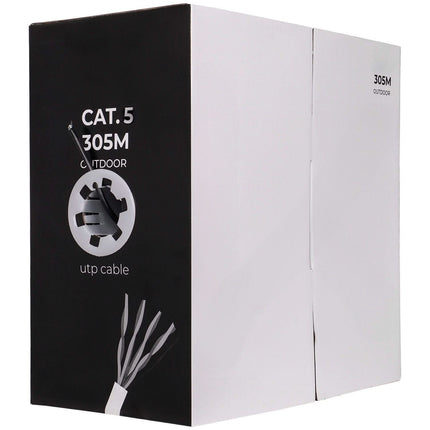 Alarm SystemExpert.nl Alarm SystemExpert.nl Nätverkskabel CAT5e UTP, 305 mtr, Solid cores CCA, Utomhuskabel