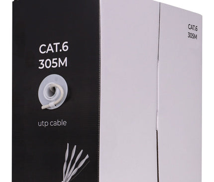 Alarm SystemExpert.co.uk Alarm SystemExpert.co.uk Nätverkskabel CAT6 UTP, 305 mtr, Solid cores CCA, inomhuskabel