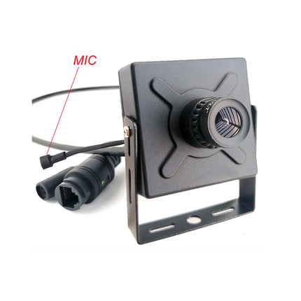 Alarm SystemExpert.co.uk Caméra IP à sténopé 4Mp, téléobjectif 16mm, angle de vue 22degrés, PoE, Microphone