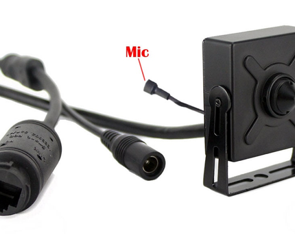 Alarm SystemExpert.nl Alarm SystemExpert.nl Pinhole IP camera 4Mp, 75 degree viewing angle 3.7mm lens, PoE, Microphone