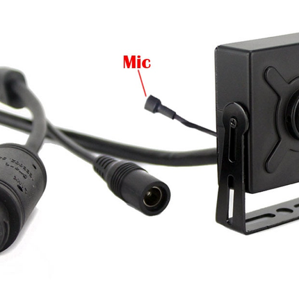 Alarm SystemExpert.co.uk Caméra IP à sténopé 4Mp, angle de vue 75 degrés, objectif 3,7mm, PoE, microphone