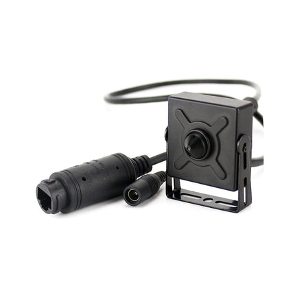 Alarm SystemExpert.co.uk Caméra IP à sténopé 4Mp, angle de vue 75 degrés, objectif 3,7mm, PoE, microphone