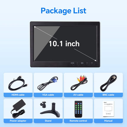 Alarm SystemExpert.co.uk Moniteur TFT 10" Full HD avec support