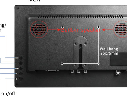 Alarm SystemExpert.nl Alarm SystemExpert.nl TFT 13" Full HD monitor incl. mounting bracket for wall or desk DEMO MODEL