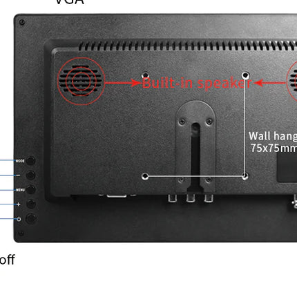 AlarmSystemExpert.co.uk Moniteur TFT 13" Full HD avec support de montage pour le mur ou le bureau MODÈLE DE DÉMONSTRATION