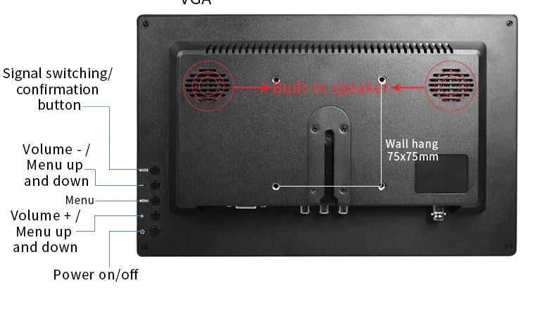 Alarm SystemExpert.nl Alarm SystemExpert.nl TFT 13" Full HD monitor incl. mounting bracket for wall or desk DEMO MODEL