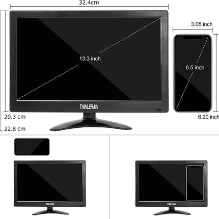 AlarmSystemExpert.co.uk Moniteur TFT 13" Full HD avec support de montage pour le mur ou le bureau MODÈLE DE DÉMONSTRATION