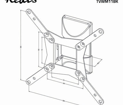 Alarm SystemExpert.nl Alarm SystemExpert.nl TV Wall Bracket, tiltable for 10-32", max. 30Kg. 1 hinge point