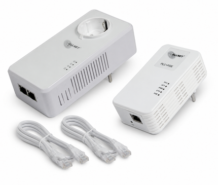 AlarmsysteemExpert.nl ALLNET Powerline-Adapter-Set mit PoE, 1200 Mbit, RJ45, SmartLink