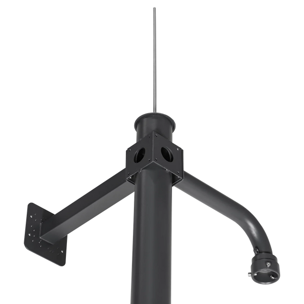 Alarm SystemExpert.co.uk Camera mast 4.5m Dark gray, Galvanized steel, Lightning arrestor