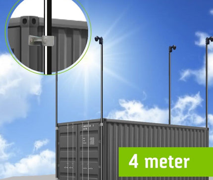 Alarm SystemExpert.co.uk Kameramast 4 meter Ø 60mm med containerklämmor
