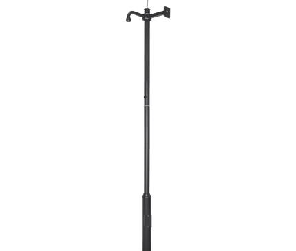 AlarmsysteemExpert.nl Camera Pole 4.5 m, Anthracite Gray, Galvanized Steel, Lightning Rod