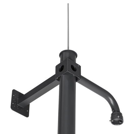 AlarmsysteemExpert.nl Cameramast 4.5m Donkergrijs, Gegalvaniseerd staal, Bliksemafleider