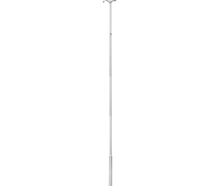 AlarmsysteemExpert.nl Kameramast 6 meter Vit, Galvaniserat stål, Åskledare