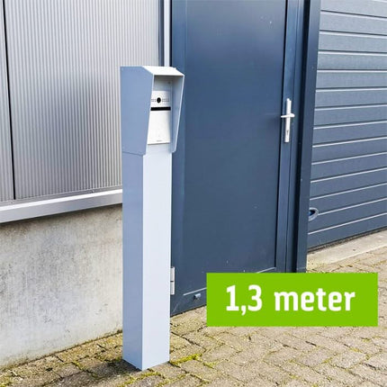 AlarmsysteemExpert.nl Intercomzuil 130cm, 15x15cm Dubbellaags gepoedercoat