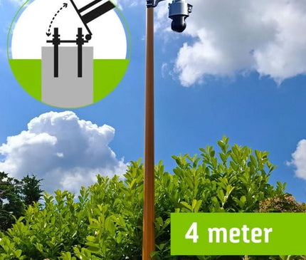 Alarm SystemExpert.nl Alarm SystemExpert.nl Light wood structure camera mast with tilt anchor 4 meters