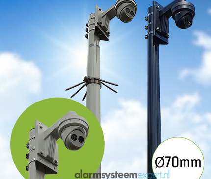 Alarm SystemExpert.nl Alarm SystemExpert.nl Round camera mast with tilt anchor 3 meters