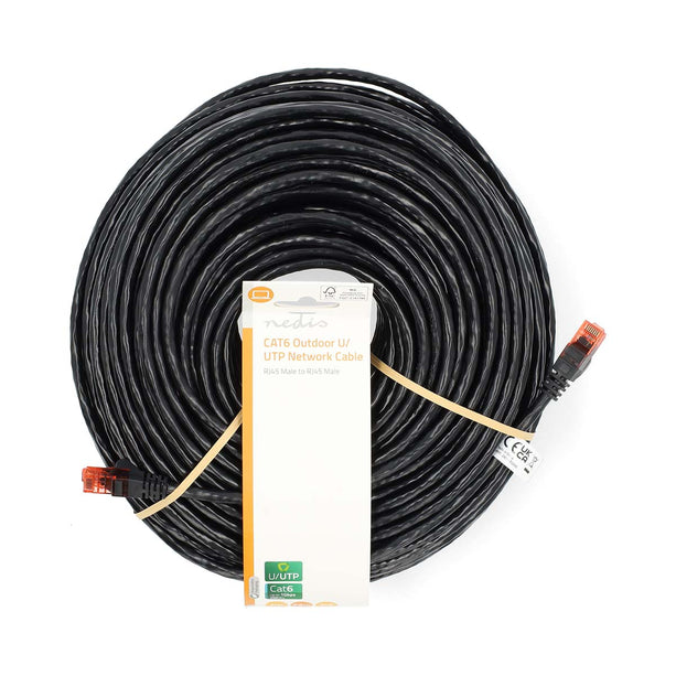 AlarmsystemExpert.co.uk UTP CAT6 network cable 20mtr Outdoor cable PE sheath black
