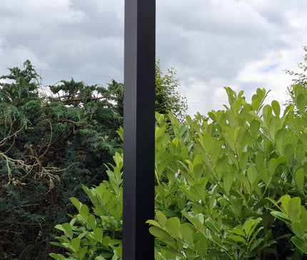 Alarm SystemExpert.co.uk Mât de caméra carré avec ancre basculante 4 mètres Noir