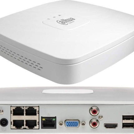 Dahua Dahua Svart kit 4x Dome 4MP + inspelare & kablage