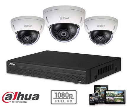 Dahua Dahua Full HD-CVI kit 3x dome 2 Megapixel camerabeveiliging set