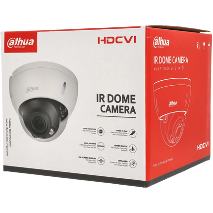 Dahua Dahua HAC-HDBW1500R-Z-S2, 5MP HD-CVI Dome 2.7-12mm Motorzoomlens